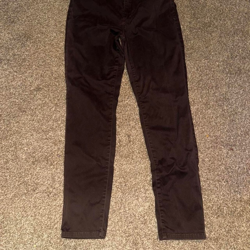 Chicos Platinum Jegging Brown Slim Leg Stretch Pants Size 0.5 Small